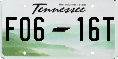 TN license plate F0616T