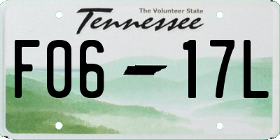 TN license plate F0617L