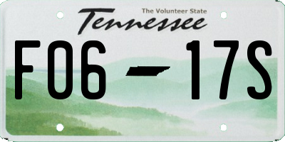 TN license plate F0617S