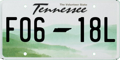 TN license plate F0618L