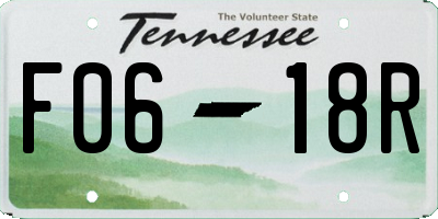 TN license plate F0618R