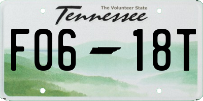 TN license plate F0618T