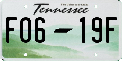 TN license plate F0619F