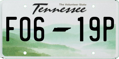 TN license plate F0619P