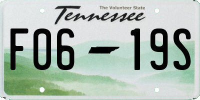 TN license plate F0619S