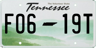 TN license plate F0619T