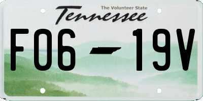 TN license plate F0619V