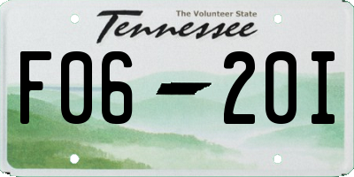 TN license plate F0620I