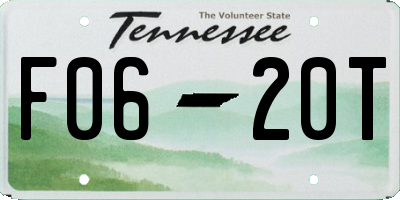 TN license plate F0620T