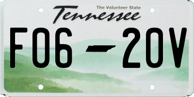 TN license plate F0620V