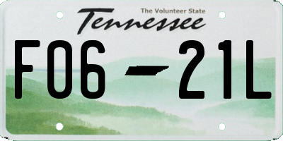 TN license plate F0621L