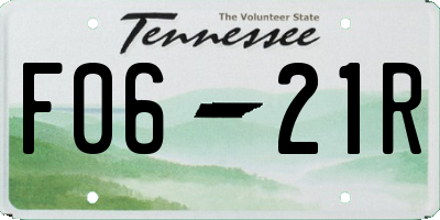 TN license plate F0621R