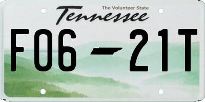 TN license plate F0621T