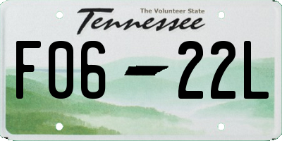 TN license plate F0622L