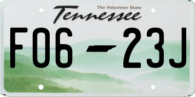 TN license plate F0623J