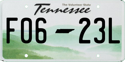 TN license plate F0623L