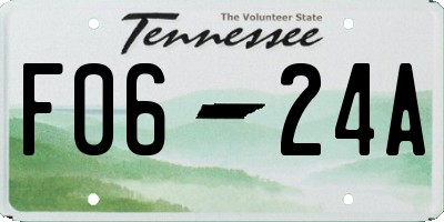 TN license plate F0624A