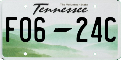 TN license plate F0624C