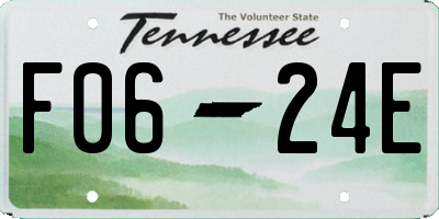 TN license plate F0624E