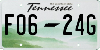 TN license plate F0624G