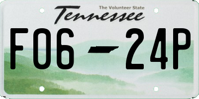 TN license plate F0624P