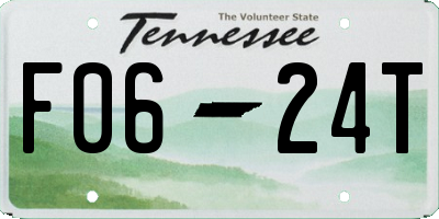 TN license plate F0624T