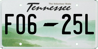 TN license plate F0625L