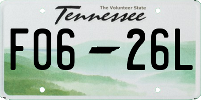 TN license plate F0626L