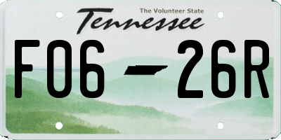TN license plate F0626R