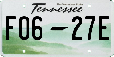 TN license plate F0627E