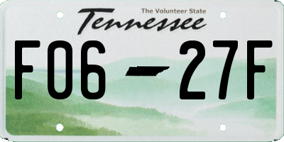TN license plate F0627F