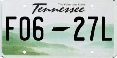 TN license plate F0627L
