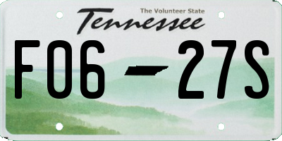 TN license plate F0627S