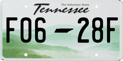 TN license plate F0628F