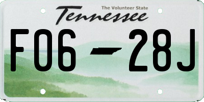 TN license plate F0628J