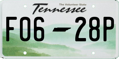 TN license plate F0628P