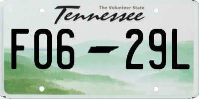 TN license plate F0629L