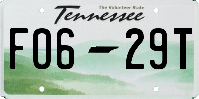 TN license plate F0629T
