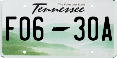 TN license plate F0630A