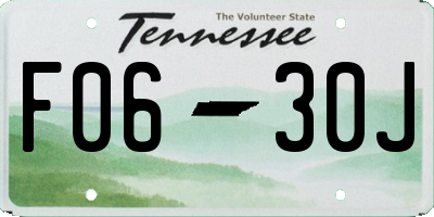 TN license plate F0630J