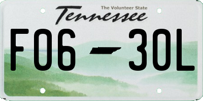 TN license plate F0630L