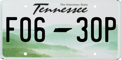 TN license plate F0630P