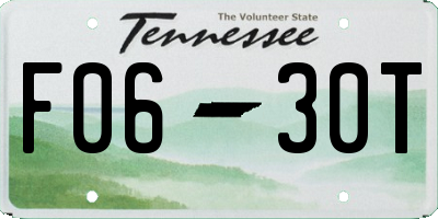 TN license plate F0630T