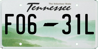 TN license plate F0631L