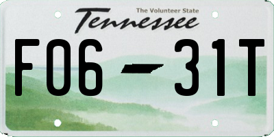 TN license plate F0631T