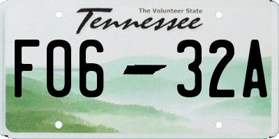 TN license plate F0632A