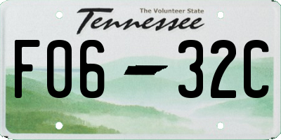 TN license plate F0632C