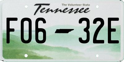 TN license plate F0632E