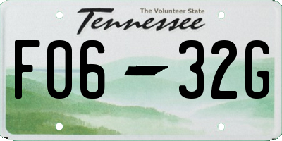 TN license plate F0632G