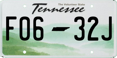 TN license plate F0632J